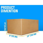 Cardboard Boxe with 25 Pack, Boxes 12x9x6 Inch Single Wall Brown - product gallery image 10