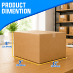 Cardboard Boxe with 25 Pack, Boxes 12x9x6 Inch Single Wall Brown - product gallery image 3