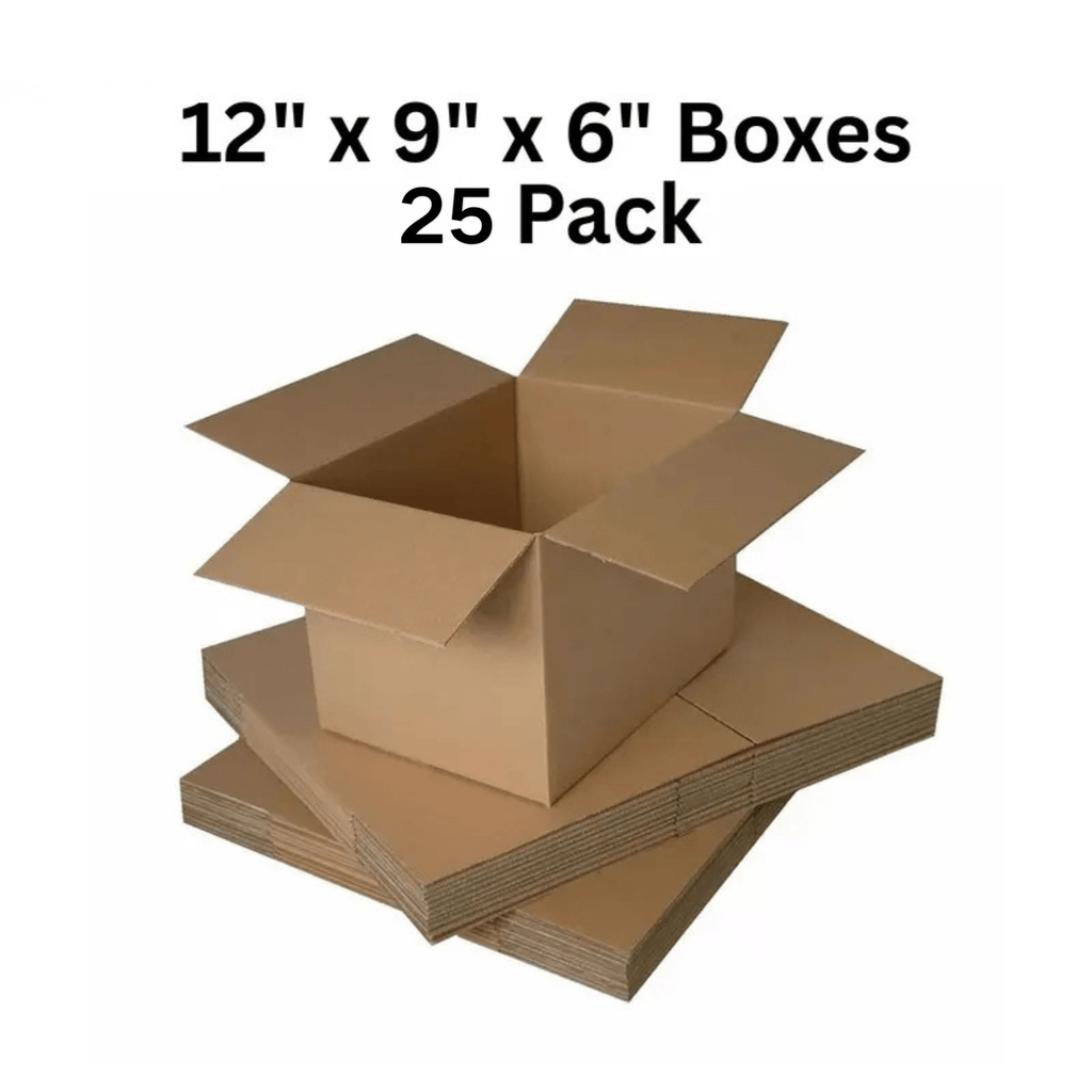 Cardboard Boxe with 25 Pack, Boxes 12x9x6 Inch Single Wall Brown - product gallery image 5