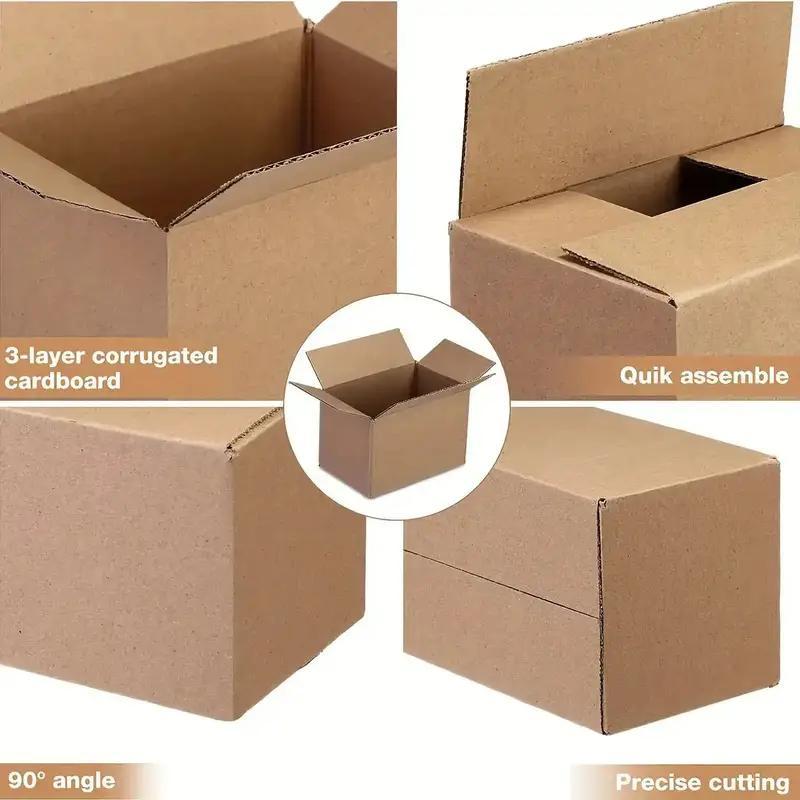 Cardboard Boxe with 25 Pack, Boxes 12x9x6 Inch Single Wall Brown - product gallery image 8
