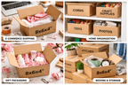 Cardboard Boxe with Easy Assembly, 25 Pack, 25, Boxes 8x6x4 Inch Single Wall Small - product gallery image 11