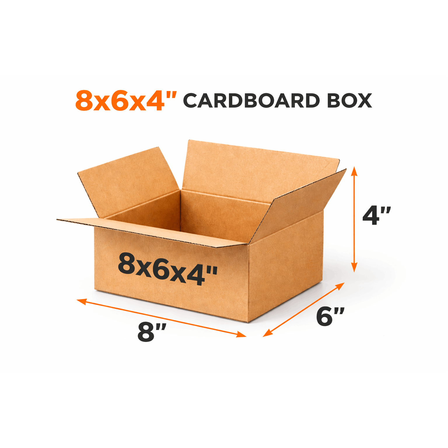 Cardboard Boxe with Easy Assembly, 25 Pack, 25, Boxes 8x6x4 Inch Single Wall Small - product gallery image 2