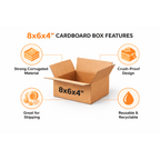 Cardboard Boxe with Easy Assembly, 25 Pack, 25, Boxes 8x6x4 Inch Single Wall Small - product gallery image 3