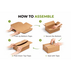 Cardboard Boxe with Easy Assembly, 25 Pack, 25, Boxes 8x6x4 Inch Single Wall Small - product gallery image 4