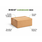 Cardboard Boxe with Easy Assembly, 25 Pack, 25, Boxes 8x6x4 Inch Single Wall Small - product gallery image 5