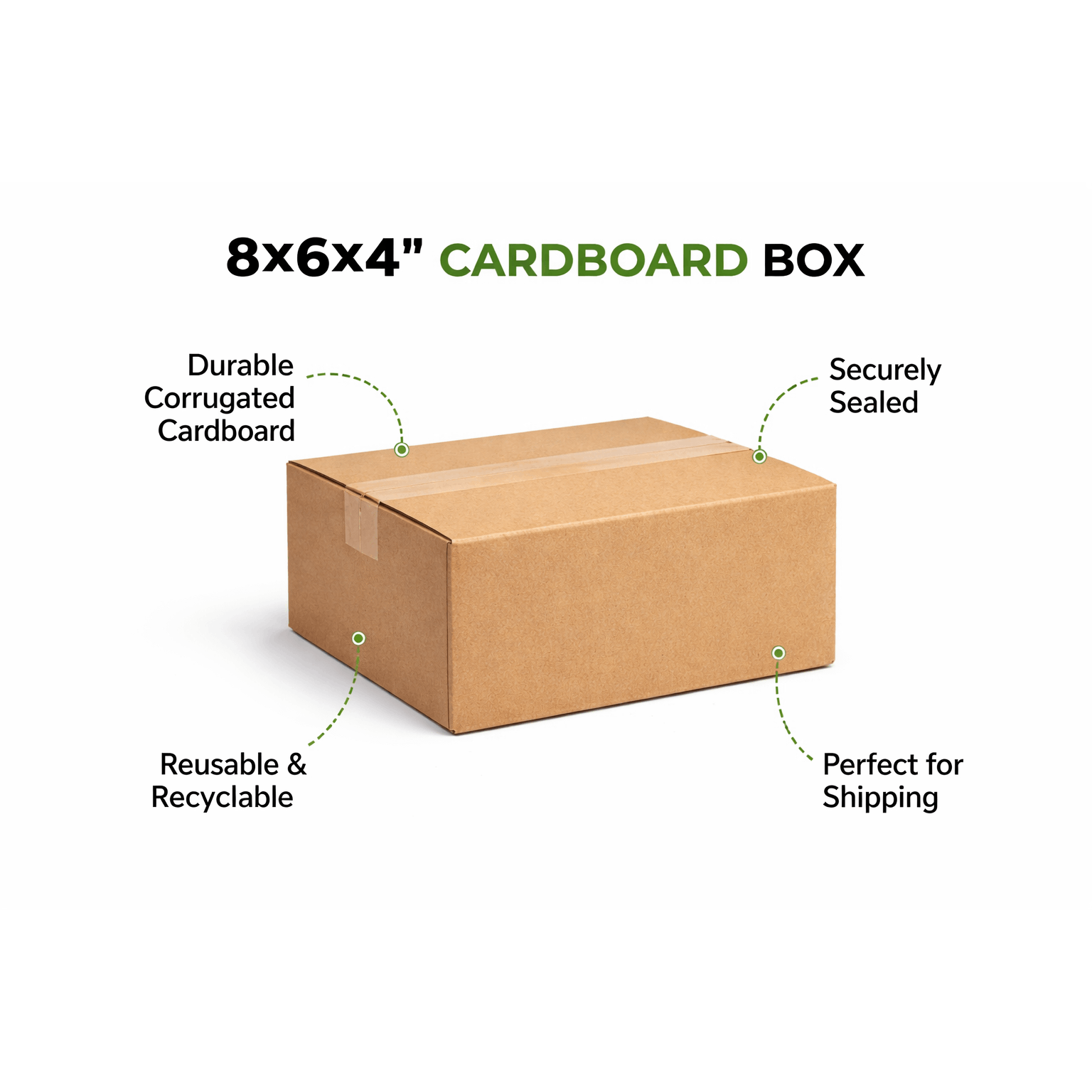 Cardboard Boxe with Easy Assembly, 25 Pack, 25, Boxes 8x6x4 Inch Single Wall Small - product gallery image 5