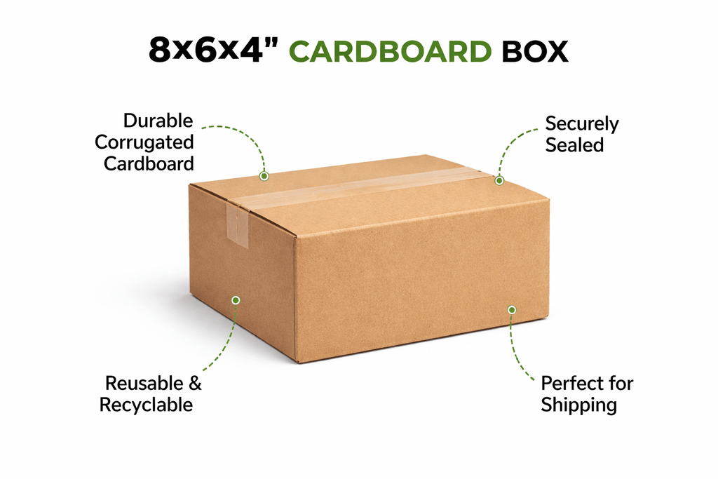 Cardboard Boxe with Easy Assembly, 25 Pack, 25, Boxes 8x6x4 Inch Single Wall Small - product gallery image 8