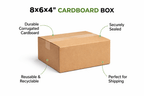 Cardboard Boxe with Easy Assembly, 25 Pack, 25, Boxes 8x6x4 Inch Single Wall Small - product gallery image 8