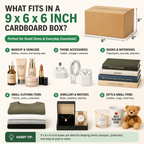 Cardboard Boxe with Easy Assembly, 25 Pack, 25, Boxes 9x6x6 Inch Single Wall Small - product gallery image 12