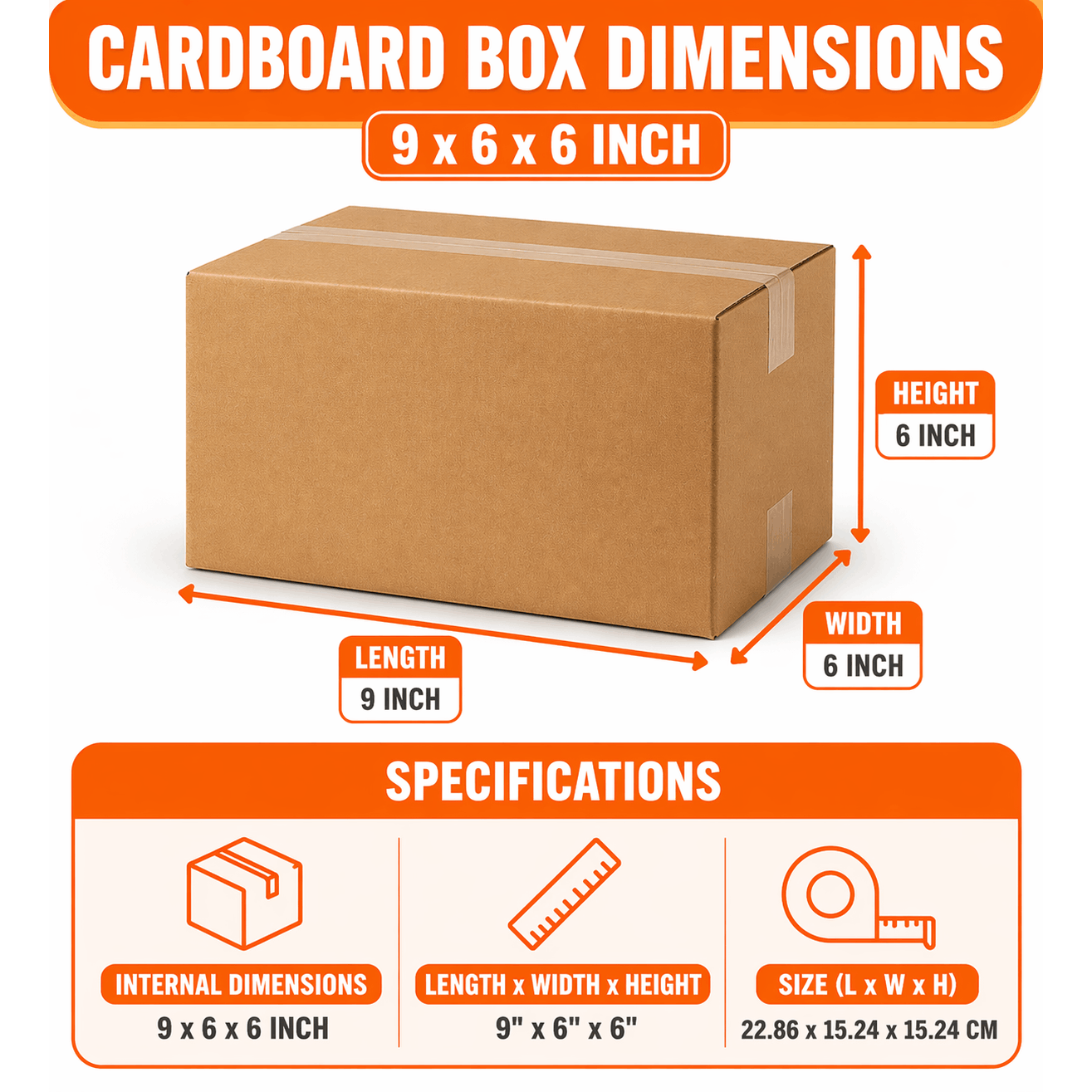 Cardboard Boxe with Easy Assembly, 25 Pack, 25, Boxes 9x6x6 Inch Single Wall Small - product gallery image 6