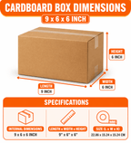Cardboard Boxe with Easy Assembly, 25 Pack, 25, Boxes 9x6x6 Inch Single Wall Small - product gallery image 9