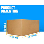 Cardboard Boxe with Parcel Boxes 12x9x9" Brown Single Wall - product gallery image 4