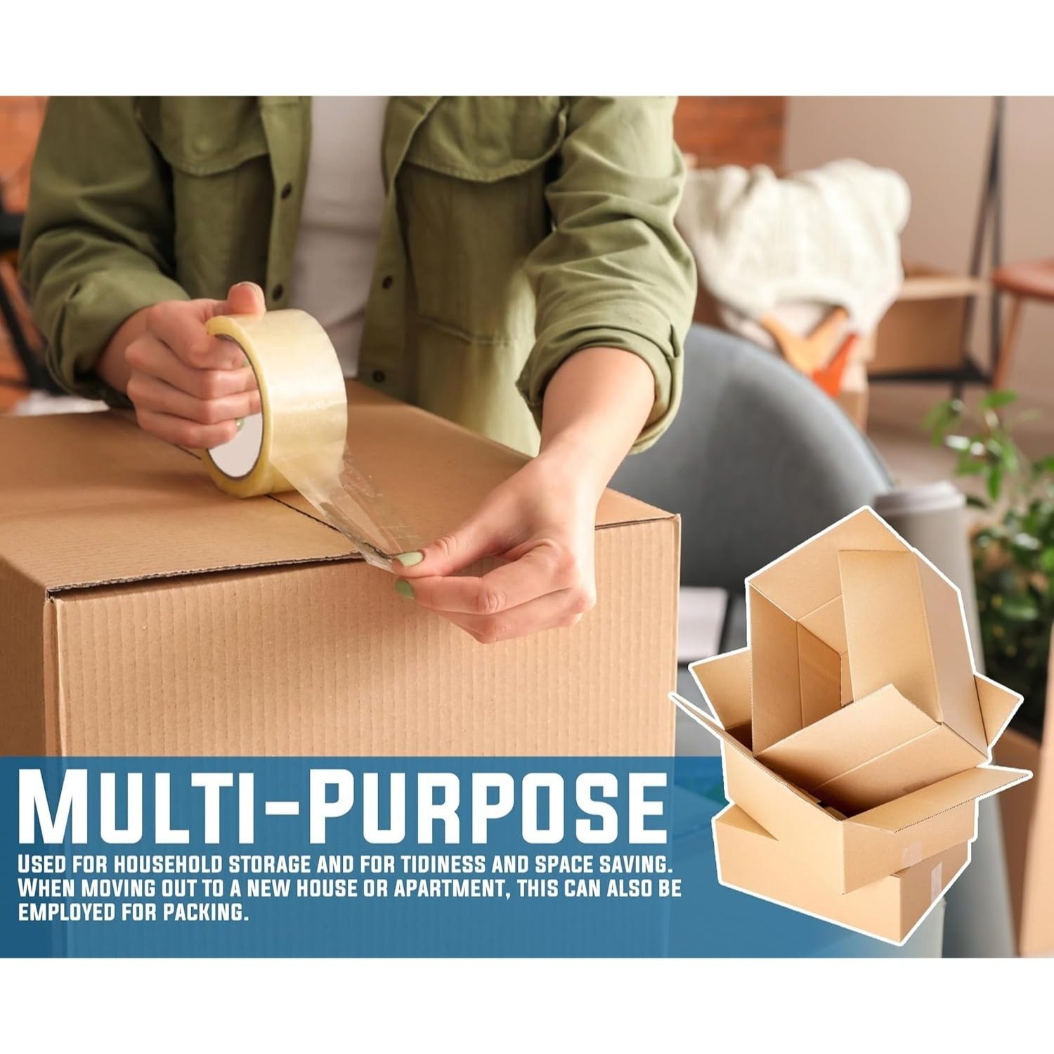Cardboard Boxe with Parcel Boxes 12x9x9" Brown Single Wall - product gallery image 6