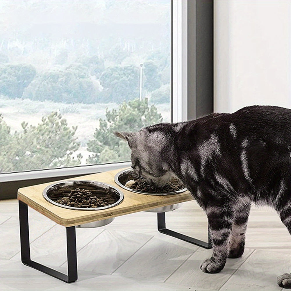 Cat Bowls & Feeding Station with Dishwasher-Safe, Non-Slip - product gallery image 3