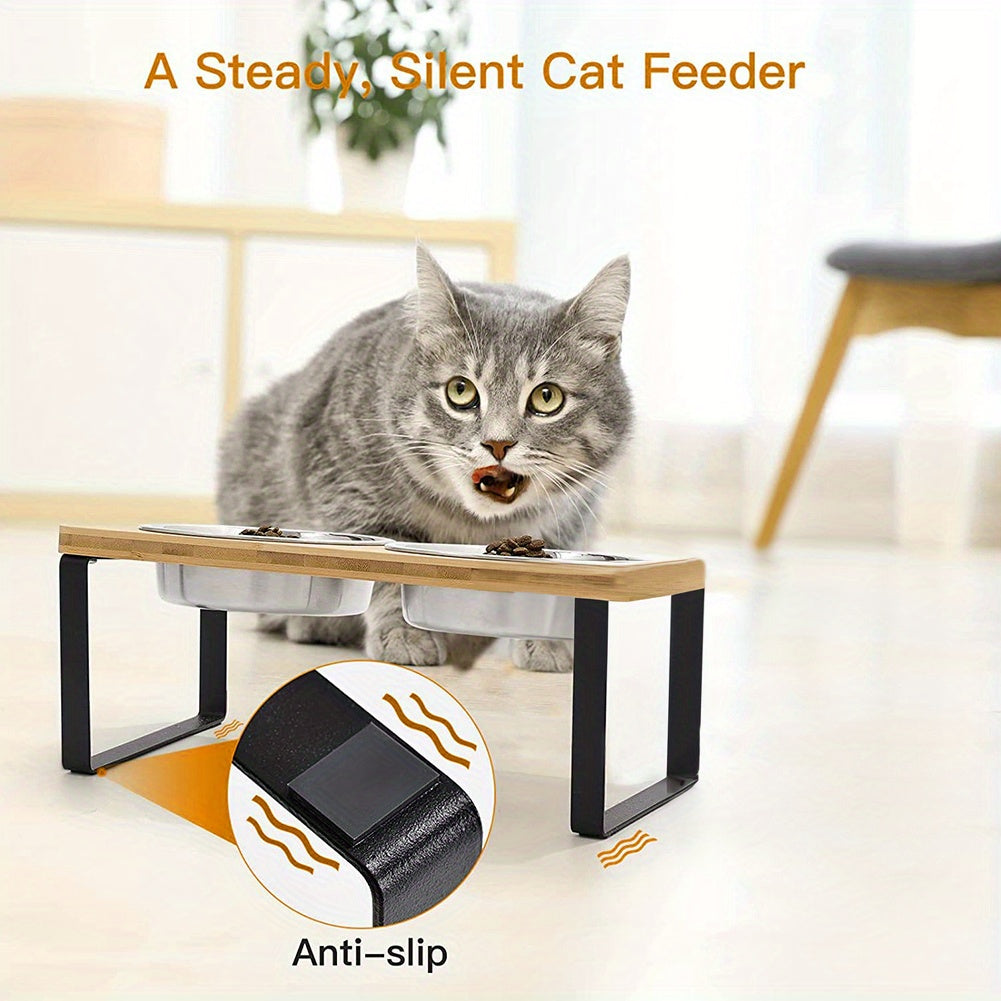 Cat Bowls & Feeding Station with Dishwasher-Safe, Non-Slip - product gallery image 5