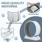 Cat Exercise Wheel with Wheels, 79 Cm, Plastic Carpeted Runway, Easy to Install - product gallery image 5
