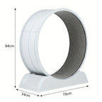 Cat Exercise Wheel with Wheels, 79 Cm, Plastic Carpeted Runway, Easy to Install - Grey option