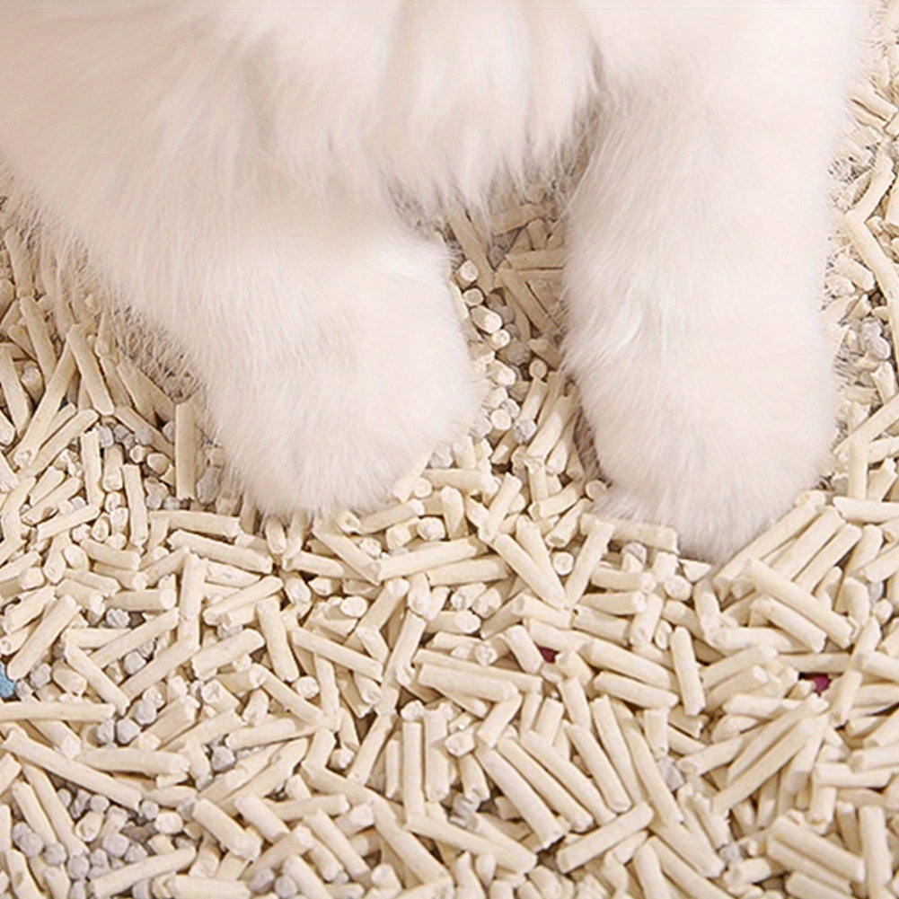 Cat Litter with 2.4kg, 2mm, Plastic, Tofu 2.4kg Strong Clumping, Flushable, Low - product gallery image 2