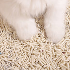Cat Litter with 2.4kg, 2mm, Plastic, Tofu 2.4kg Strong Clumping, Flushable, Low