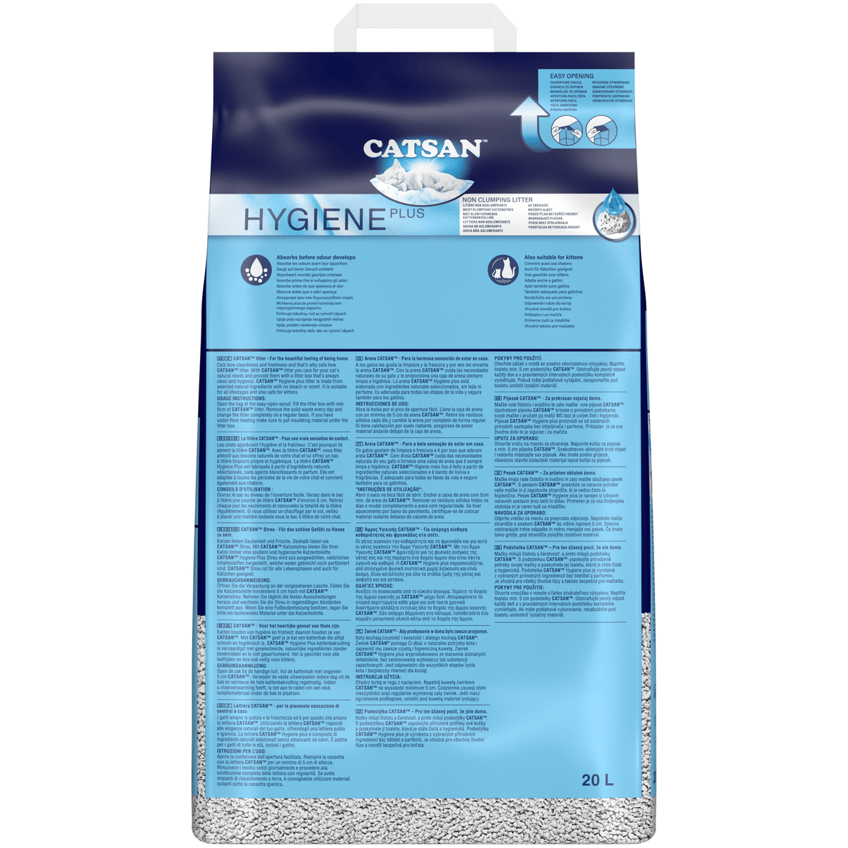 Cat Litter with 60L, Catsan Hygiene Plus Non-Clumping (3x20L) - product gallery image 10