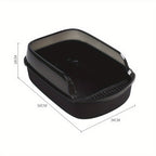 Cat Litter with Foldable, Plastic, Large High-Sided Tray Scoop Extra Deep - Black-50*34*18cm option