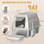 Cat Litter with Leakproof, Non-Slip, Stainless Steel - product gallery image 2