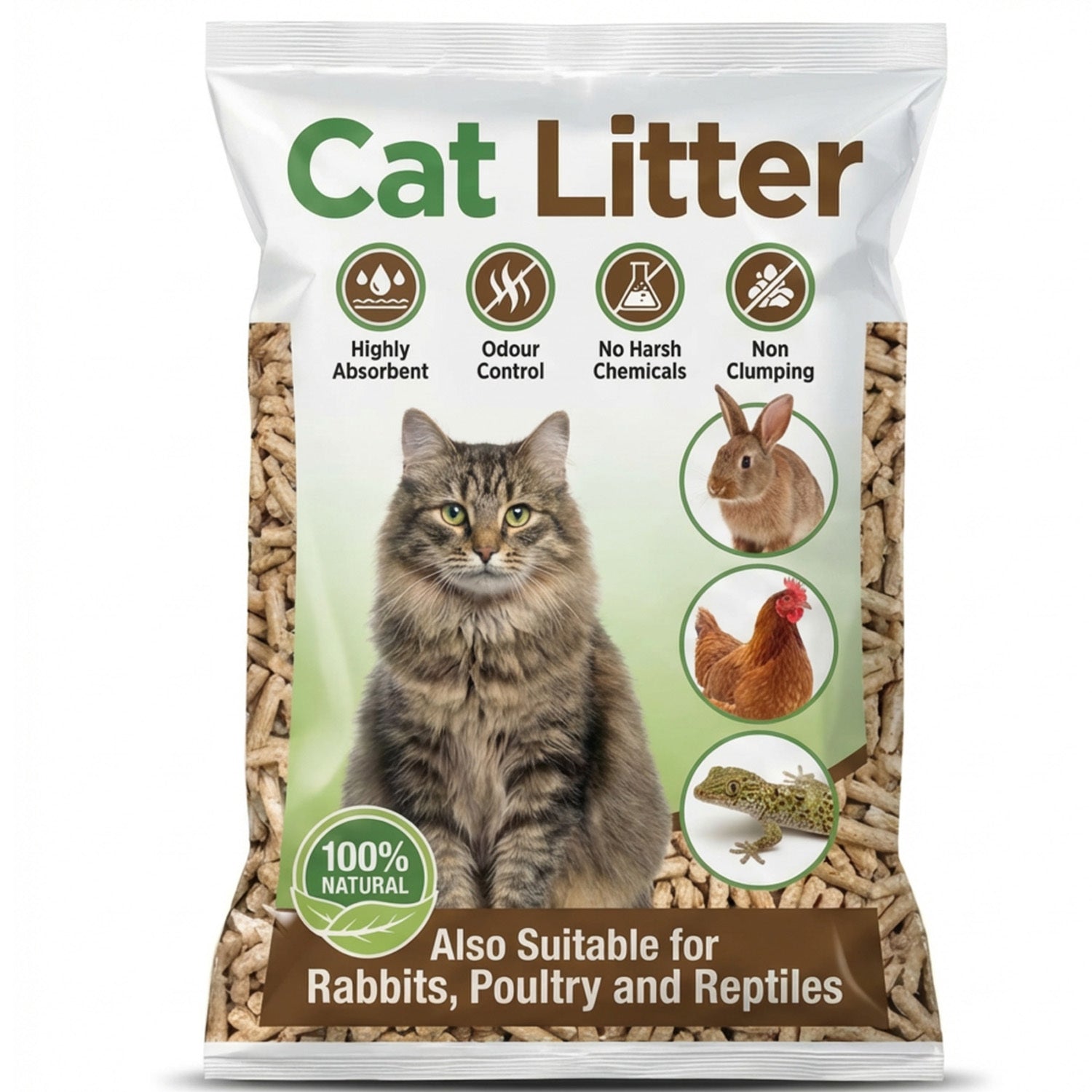 Cat Litter with Lockable, 30 L, Wood, 30 Litre for pet care at home - product gallery image 2