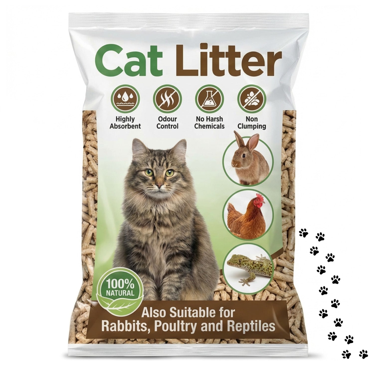 Cat Litter with Lockable, 30 L, Wood, 30 Litre for pet care at home - product gallery image 3