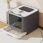 Cat Litter with Pull-Out, 5cm, Plastic, Enclosed Box UV Sterilisation Deodoriser Large - product gallery image 4