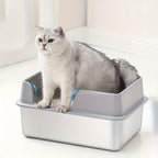 Cat Litter with Stainless Steel, XL Stainless Steel Tray 50x35x25cm - product gallery image 6