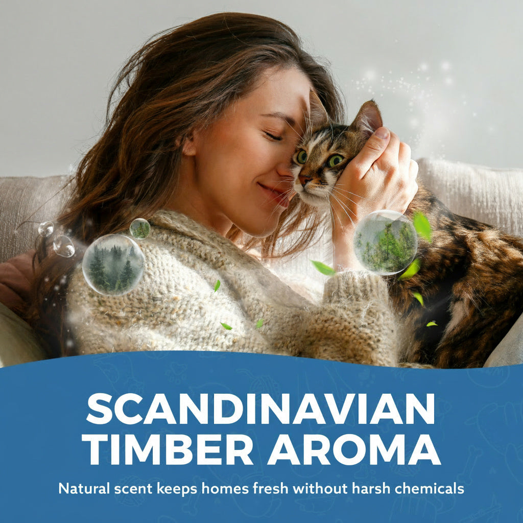 Cat Litter with Wood, 30L, Scandinavian Timber Wood Pellet Virgin Wood - product gallery image 6