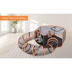 Cat Playpen with Foldable, 300cm, 2-in-1 Foldable Tunnel - product gallery image 12