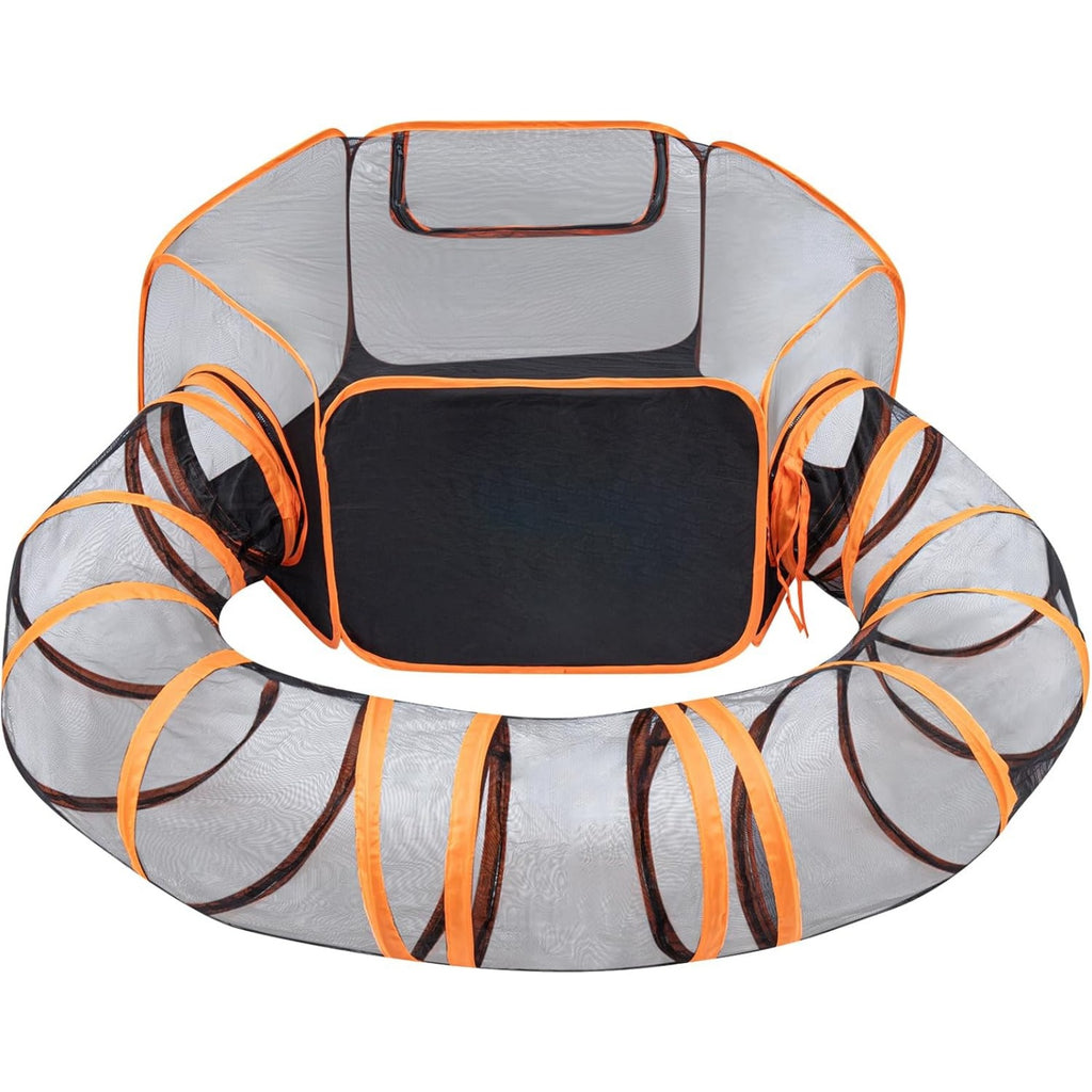 Cat Playpen with Foldable, 300cm, 2-in-1 Foldable Tunnel