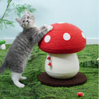 Cat Scratcher with 34*28cm/13.4*11in, Mushroom Scratching Post 28x28x34cm Cute Sisal