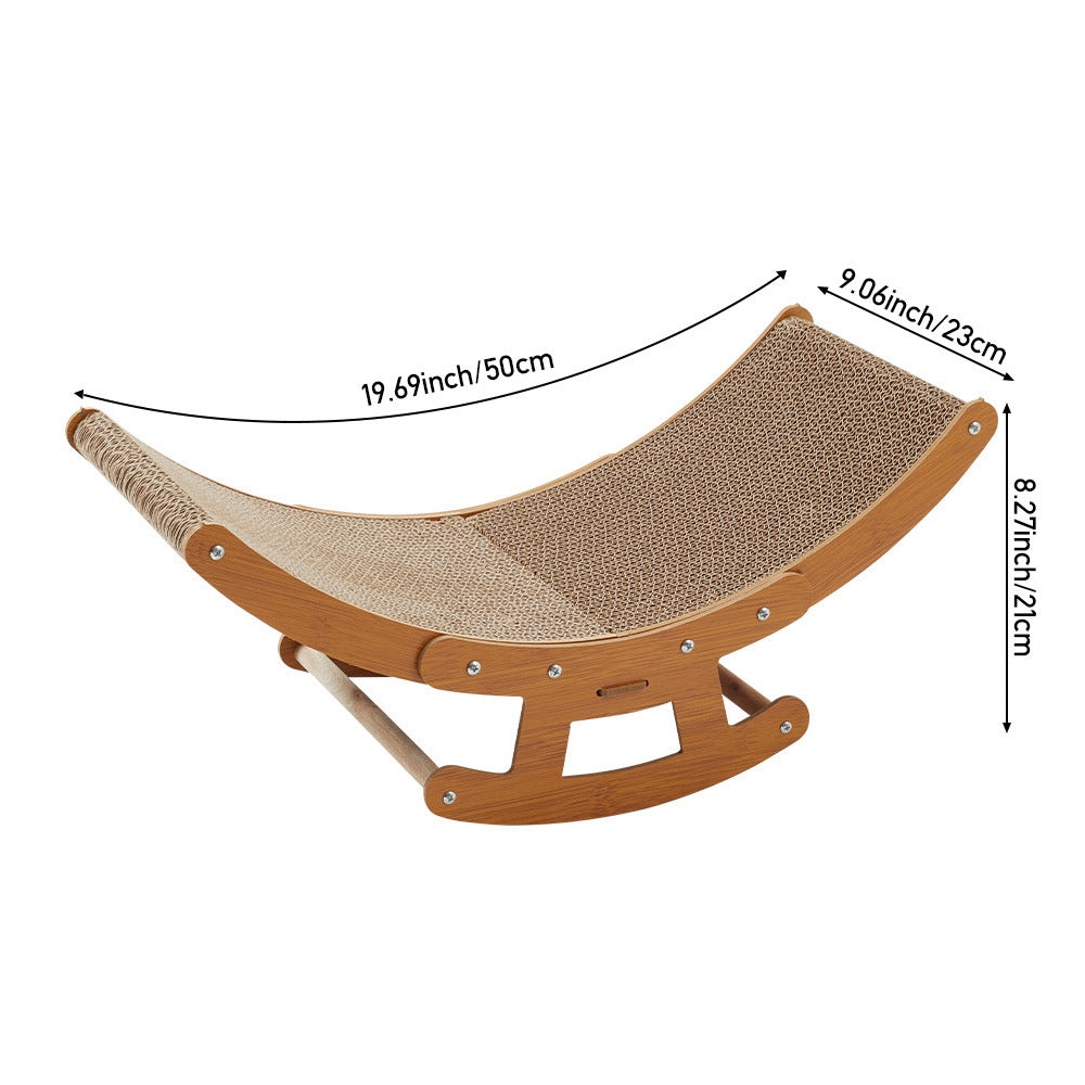 Cat Scratcher with L, Rocking Sofa, Curved Cardboard Rocking Lounge Bed 2-in-1 - product gallery image 4