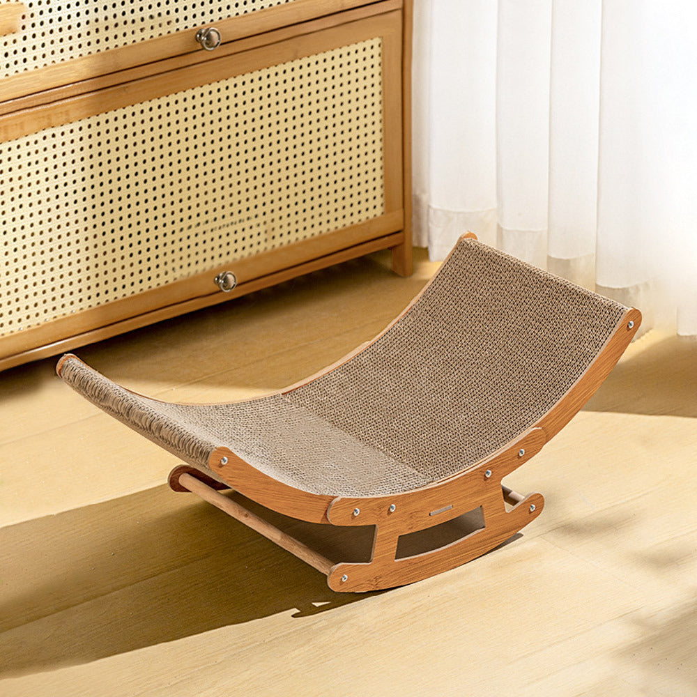 Cat Scratcher with L, Rocking Sofa, Curved Cardboard Rocking Lounge Bed 2-in-1