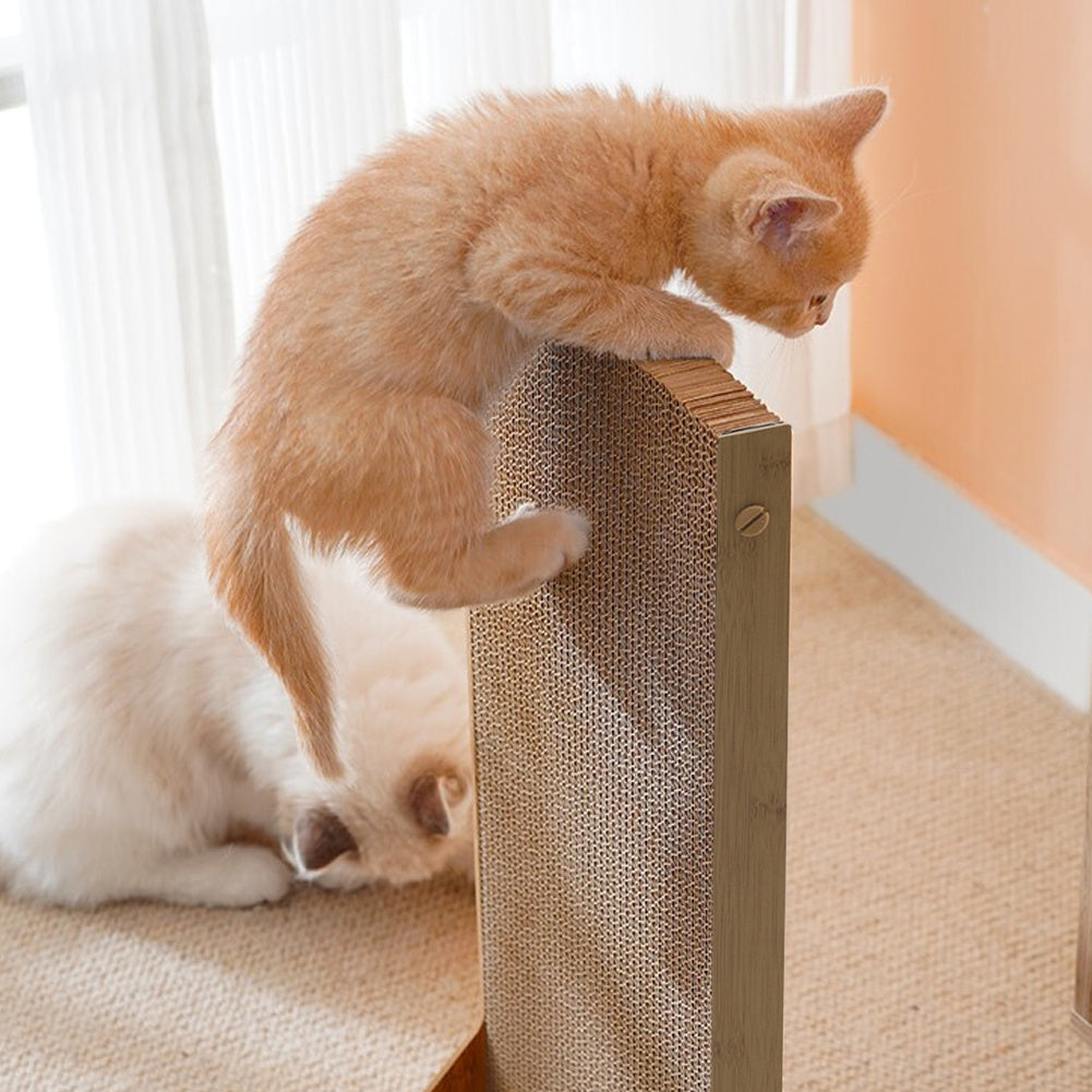 Cat Scratcher with Large, L-Shape Cardboard Pad 24x25x50cm Large Indoor - product gallery image 3