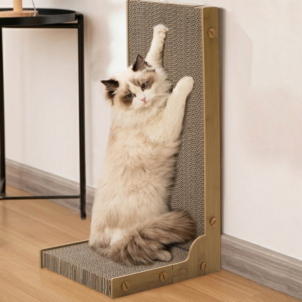 Cat Scratcher with Large, L-Shape Cardboard Pad 24x25x50cm Large Indoor