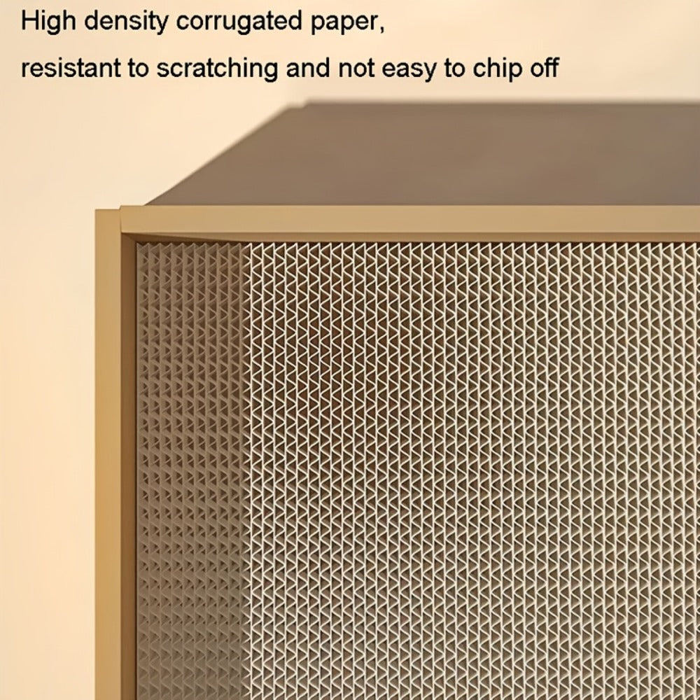 Cat Scratcher with Light Brown, Pad 5-Pack Corrugated Cardboard Lounge Bed - product gallery image 11