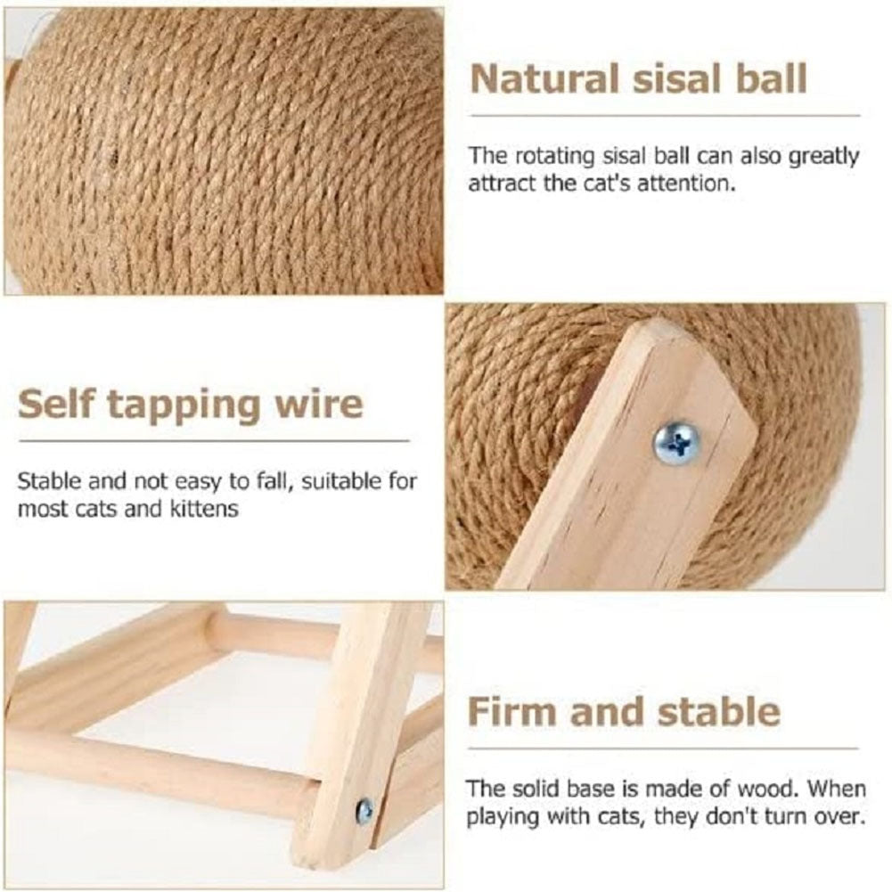 Cat Scratchers & Post with Non-Slip, Wood, 18*18*16cm - product gallery image 7