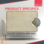 Cat Scratching Mats & Pad with Foldable, Non-Slip, Wood - product gallery image 3