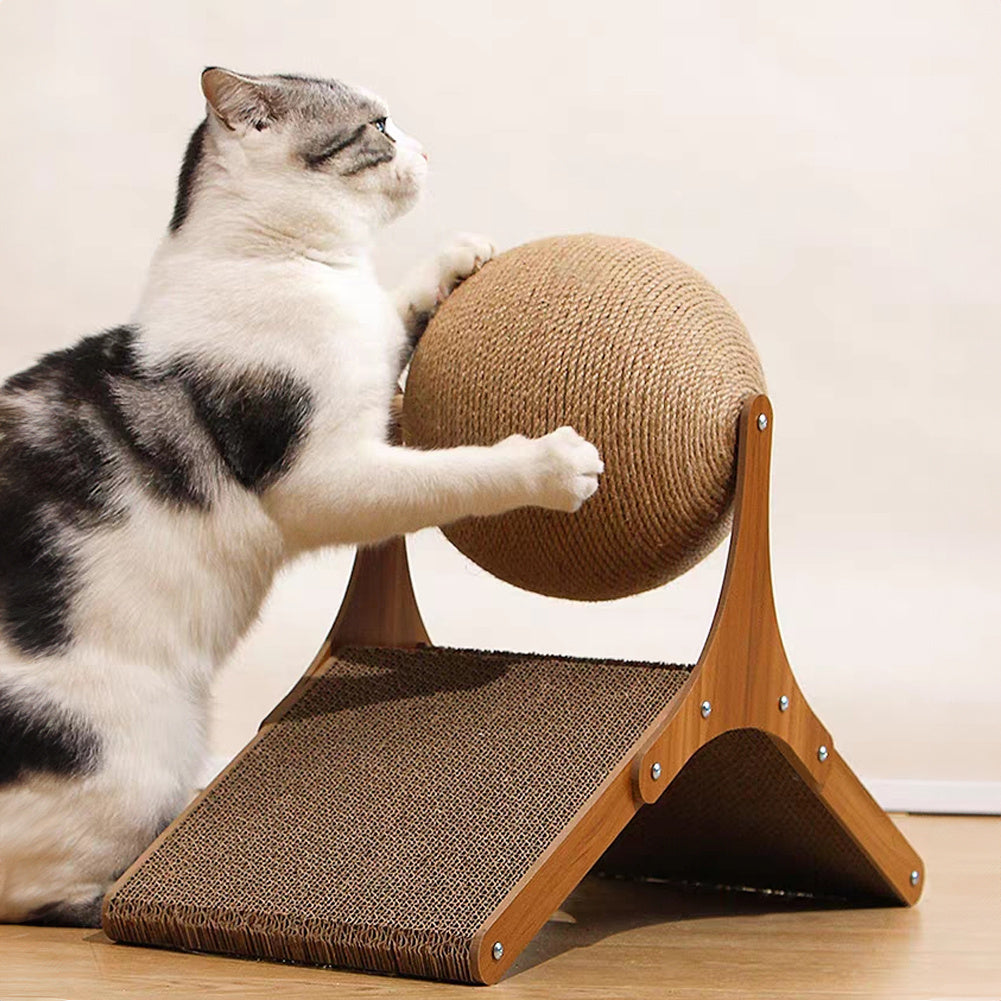 Cat Scratching Post with 35*15*26cm, Sisal Scratcher Ball Stylish Vertical - product gallery image 3