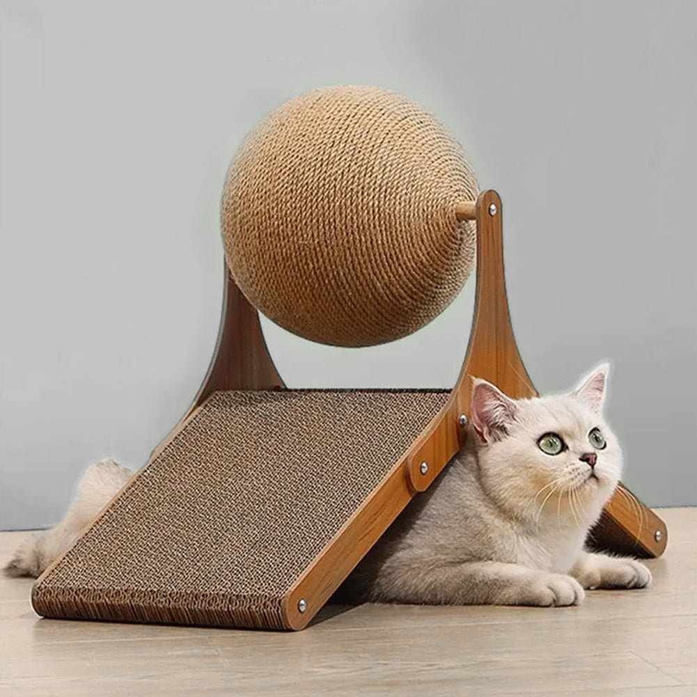 Cat Scratching Post with 35*15*26cm, Sisal Scratcher Ball Stylish Vertical