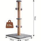 Cat Scratching Post with Easy Assembly, 74cm, 4 Toy Ball - product gallery image 10