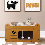 Cat Scratching Posts & Board with 56*30*30cm, Cardboard Scratcher Box Double Layer - product gallery image 4