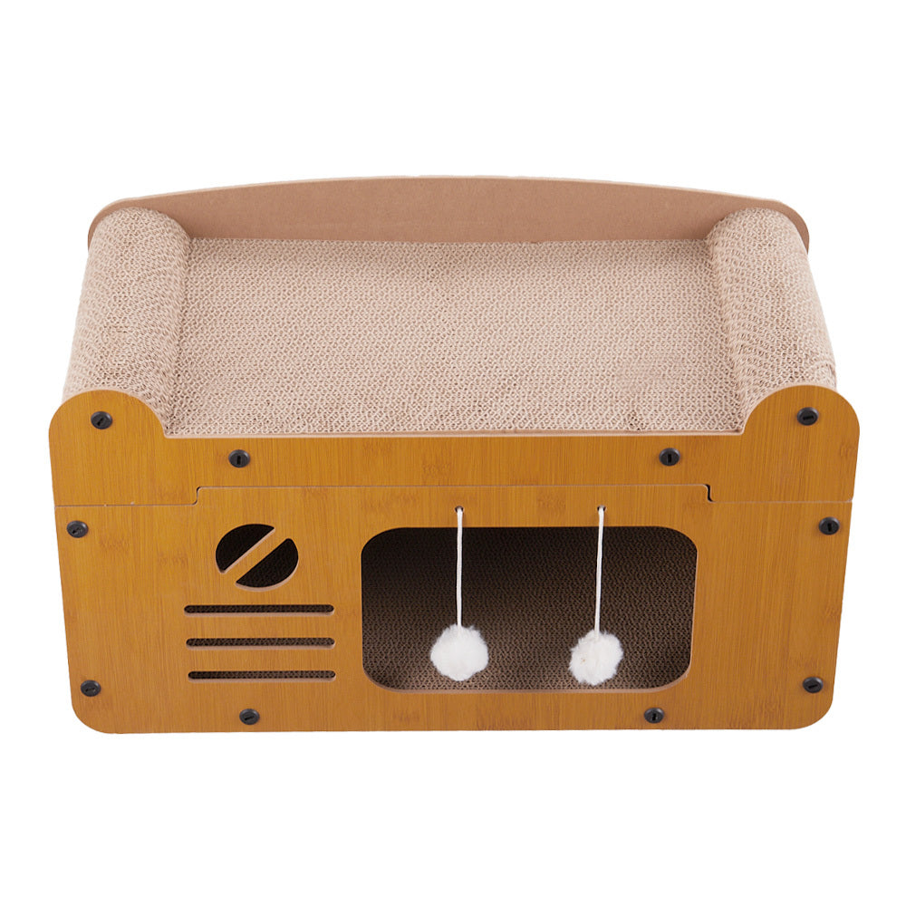 Cat Scratching Posts & Board with 56*30*30cm, Cardboard Scratcher Box Double Layer - product gallery image 9