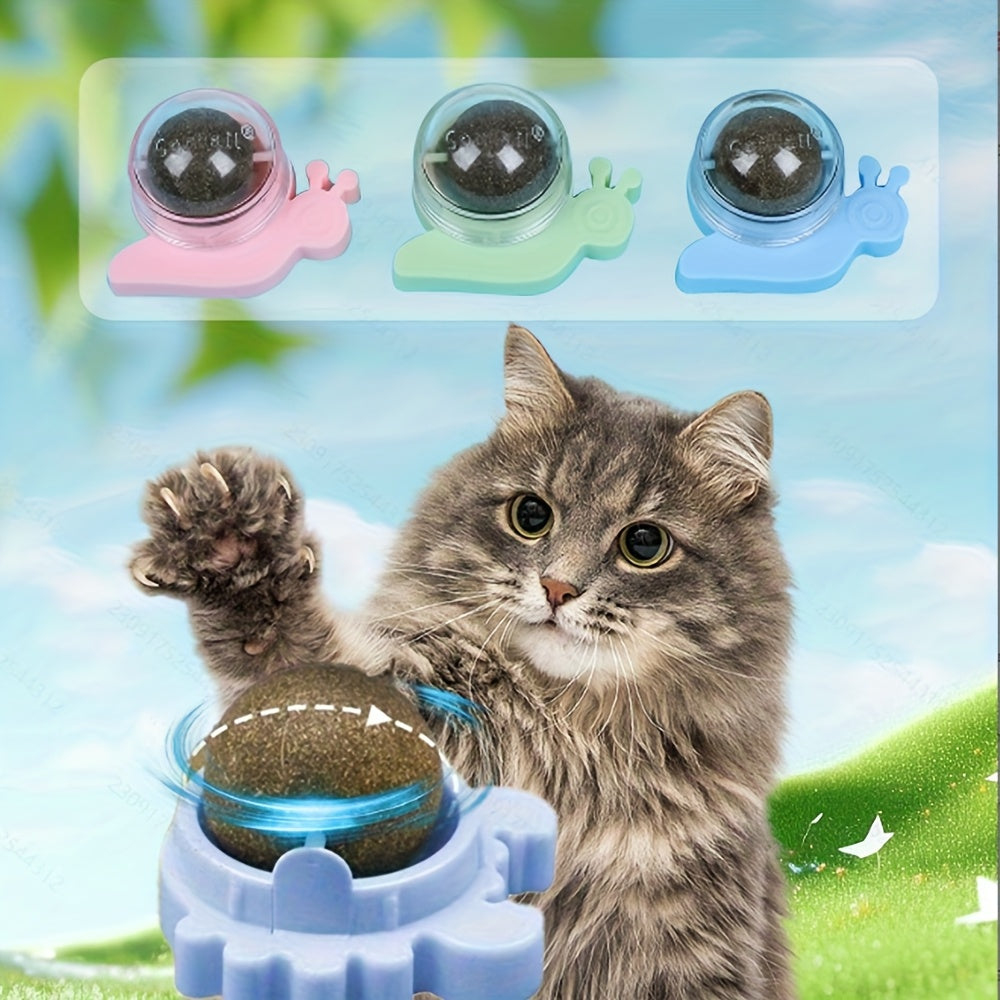 Cat Toy with 3pcs, Natural Rattan Balls 3pcs Interactive Chew - 3PCS Snail Shaped option