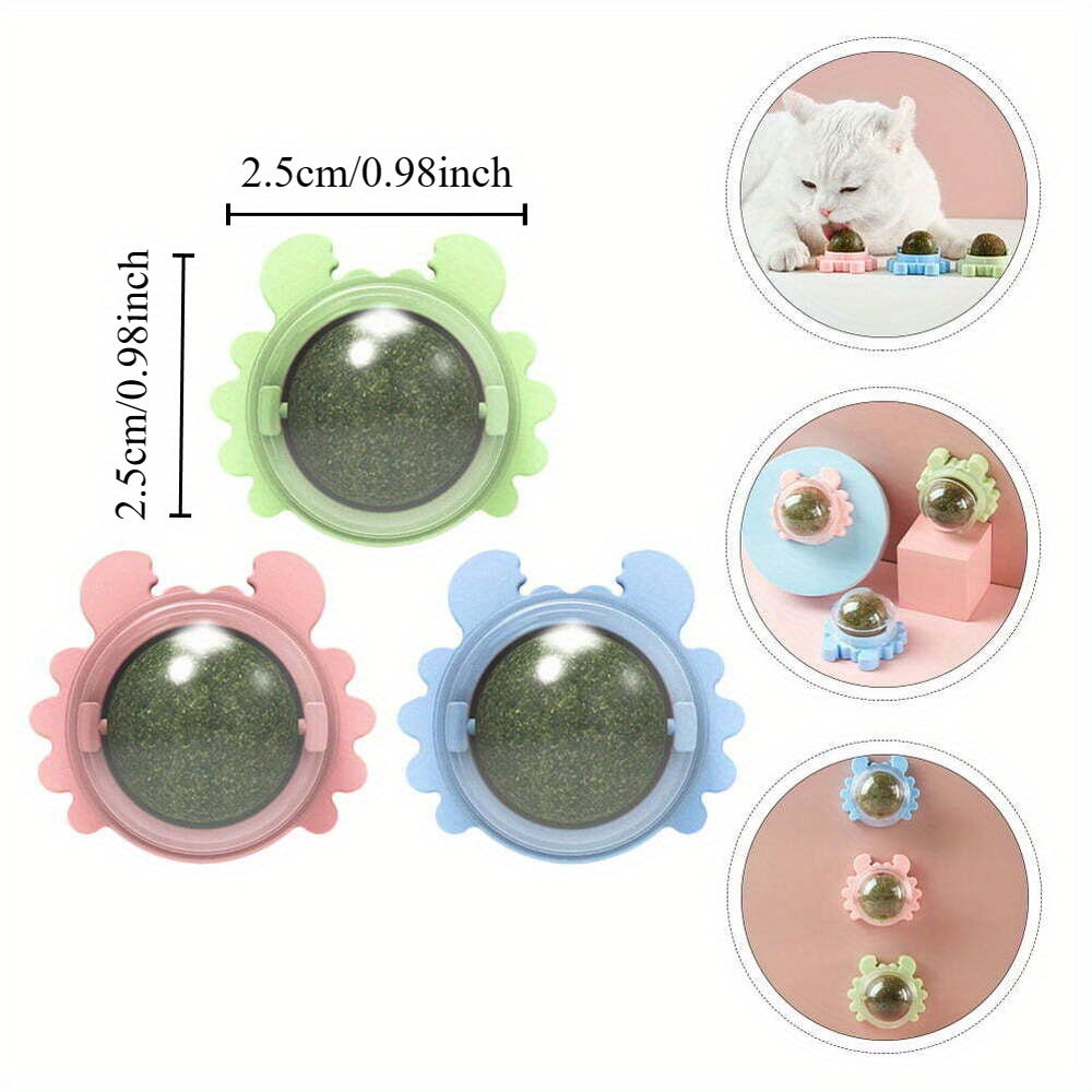 Cat Toy with 3pcs, Natural Rattan Balls 3pcs Interactive Chew - product gallery image 4