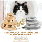 Cat Toy with Wood, Wooden 3-Layer Track Ball Bell Interactive - product gallery image 4