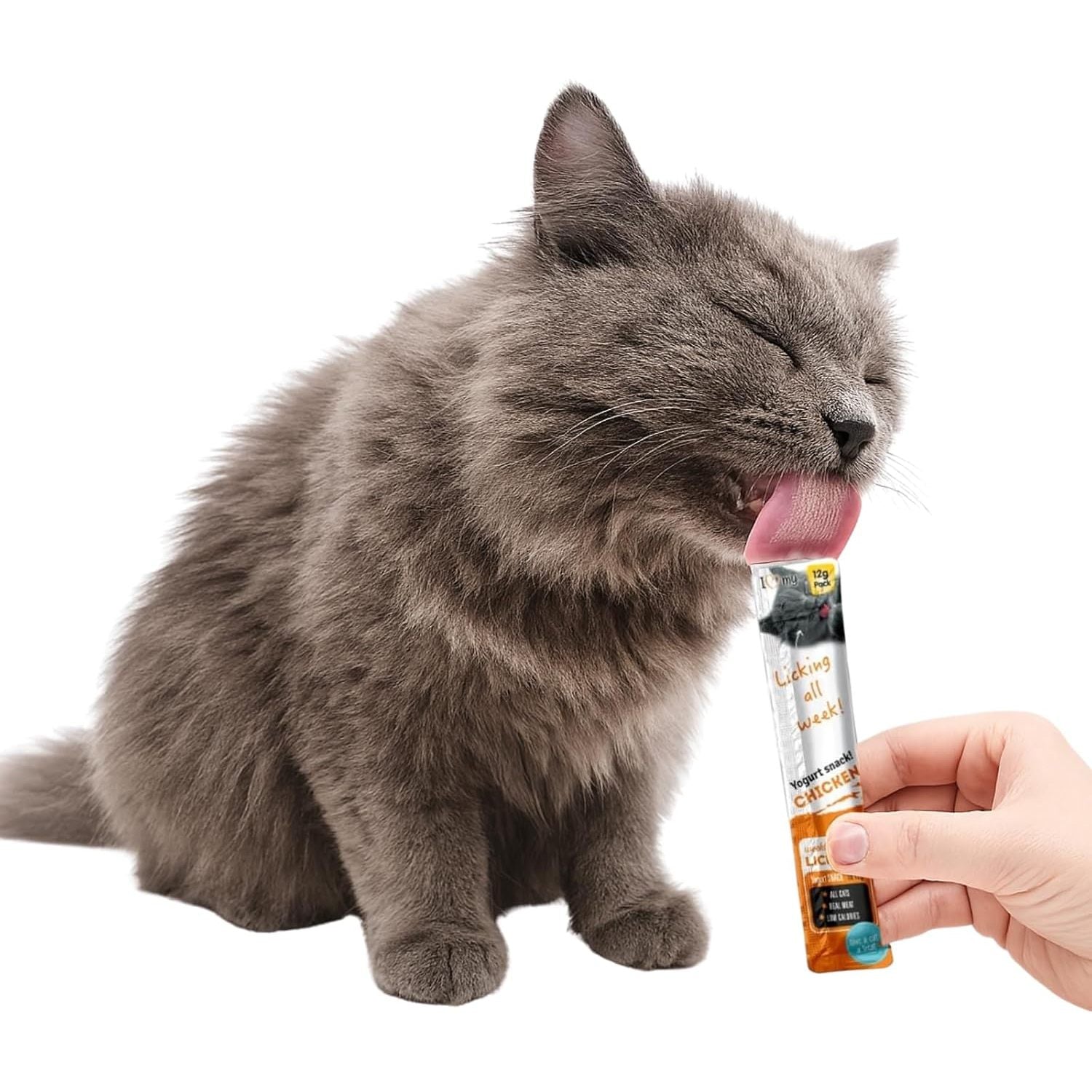 Cat Treat with 12g, 25 Pack of 25, Lickable Treats Mixed Variety, Creamy Yoghurt - product gallery image 5